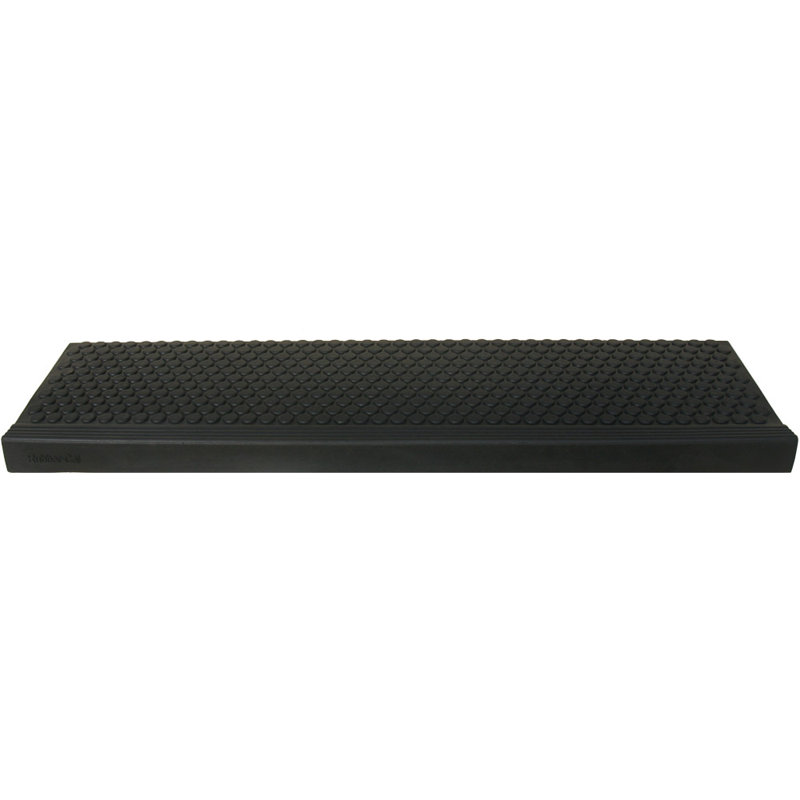 Symple Stuff Aubuchon CoinGrip Commercial Rubber Black Stair Tread